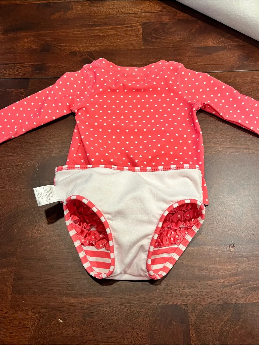 Ruffle Butts Pink Rash Guard Bathing Suit